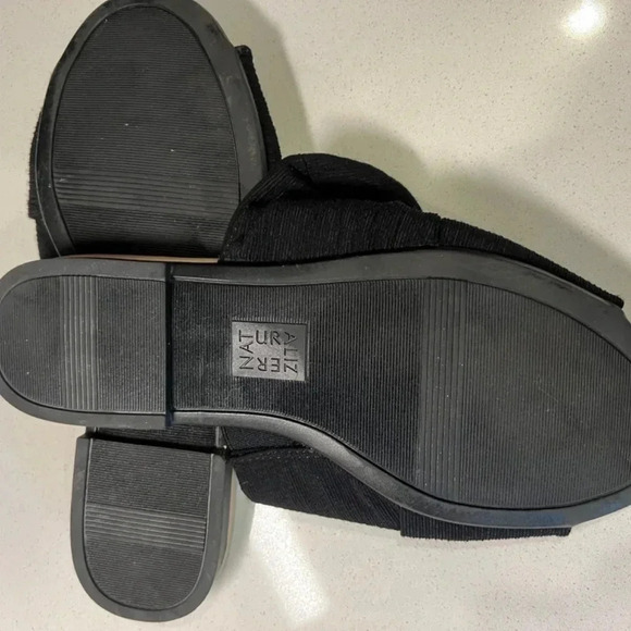 Naturalizer Black Linen Flat Sandals Size 10 - Picture 4 of 7